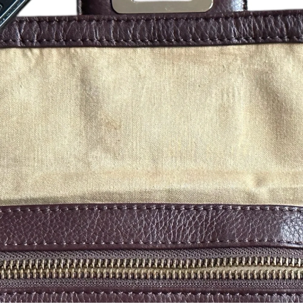 ELLIOTT LUCCA Leather brown Woven Envelope Rectangle Flip Handbag Clutch purse